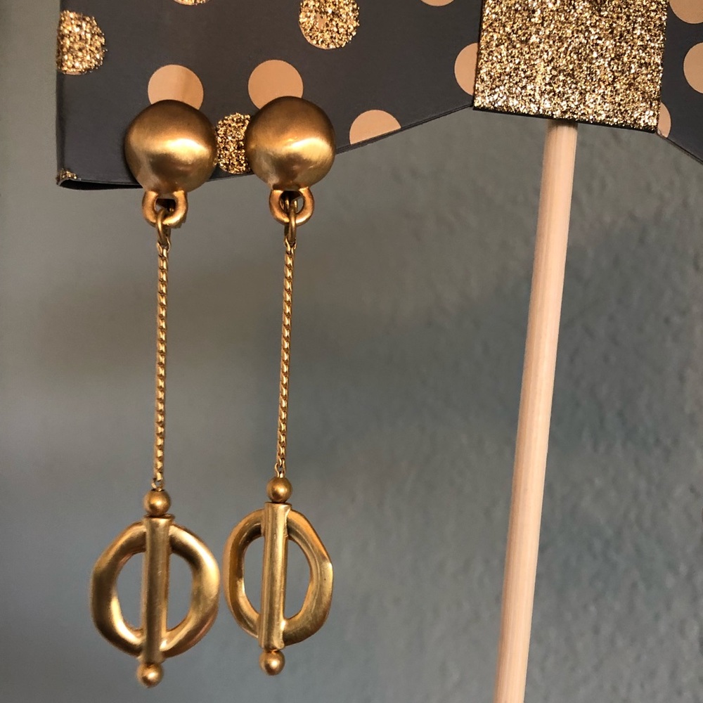 90s Vintage Clip Gold Earrings